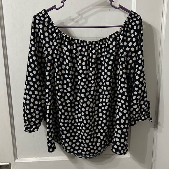 J. Crew Black and White Patterned Women's Top - Picture 1 of 4